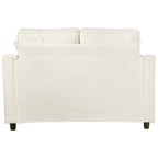 Divano Letto Chaise Longue in ciniglia, Divano Imbottito con Schienale Trapuntato e 2 Cuscini Rimovibili per Soggiorno