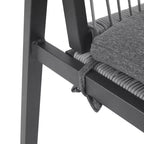 Christopher Knight Home Brooks set da pranzo da 7 pezzi da esterno in alluminio e legno con corda intrecciata, grigio/nero/argento