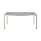 Christopher Knight Home Brooks set da pranzo da 7 pezzi da esterno in alluminio e legno con corda intrecciata, grigio/nero/argento