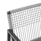 Ensemble de salle à manger d'extérieur moderne en aluminium Christopher Knight Home Bennett 7 pièces avec corde tressée, noir/gris
