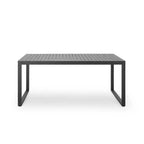 Ensemble de salle à manger d'extérieur moderne en aluminium Christopher Knight Home Bennett 7 pièces avec corde tressée, noir/gris