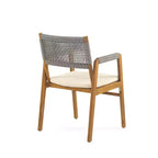 Christopher Knight Home Adeline Set da Pranzo da Esterno Rustico 7 Pezzi in Acacia con Imbottitura