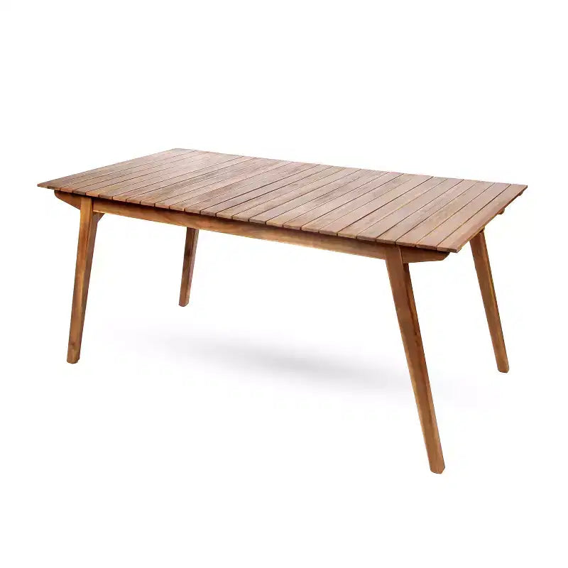 Christopher Knight Home Adeline Set da Pranzo da Esterno Rustico 7 Pezzi in Acacia con Imbottitura