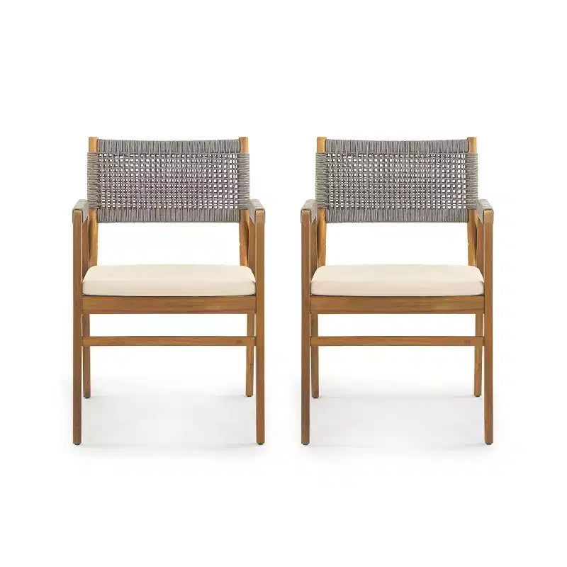 Christopher Knight Home Maria Set da Pranzo da Esterno in Acacia Rustica Espandibile 7 Pezzi