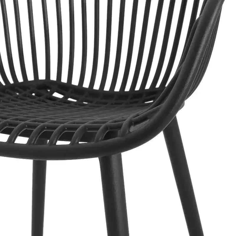 Christopher Knight Home Marley Ensemble de salle à manger moderne 7 pièces en bois d'acacia et polypropylène, teck/noir