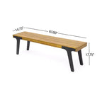 Christopher Knight Home Harper Set da pranzo da esterno 3 pezzi in legno di acacia, teak/nero