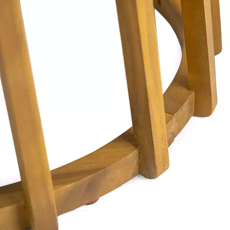 Christopher Knight Home Ensemble de salle à manger d'extérieur Zephyr en bois d'acacia avec coussins, teck