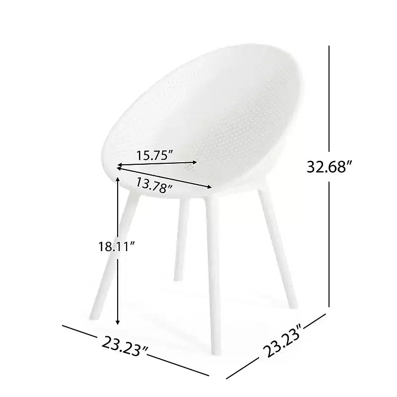 Set da pranzo da esterno a 7 pezzi in acacia e plastica di polipropilene Christopher Knight Home Maya