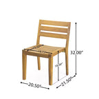 Christopher Knight Home Wren Set da pranzo da esterno in legno di acacia a 7 pezzi, teak