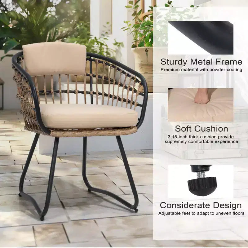 Crestlive Products Set da pranzo espandibile da 9 pezzi per patio, tavolo rettangolare da esterno in alluminio da 6-8 posti con sedie in rattan