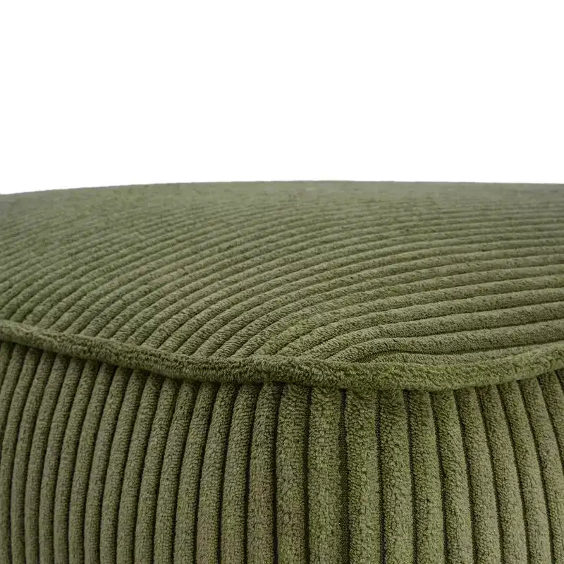 Pouf/poggiapiedi quadrato Hayes in velluto a coste e legno, verde oliva