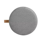 Pouf contenitore rotondo imbottito da 14 pollici con accenti in pelle