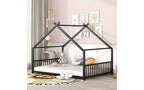 Elegant Full-Size Metal Bed with House Design Frame for Stylish Bedrooms