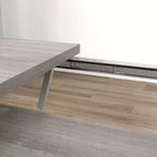 Tavolo da pranzo allungabile 63-47 per 4-6 persone, tavolo da pranzo allungabile in stile rustico con base a cavalletto, tavolo da cucina