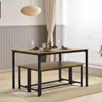 Ensemble de salle à manger EROMMY pour 4 à 6 personnes, table extra-longue avec 2 bancs
