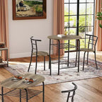 Ensemble de salle à manger EROMMY avec table élégante effet marbre ou grain de bois et chaises modernes