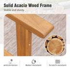 Ensemble de salle à manger d'extérieur Captiva Designs avec chaises en rotin et 1 table rectangulaire en bois d'acacia