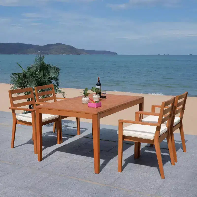 Ensemble de salle à manger Wilming - Intérieur/Extérieur - PAT7065 - Naturel - Safavieh