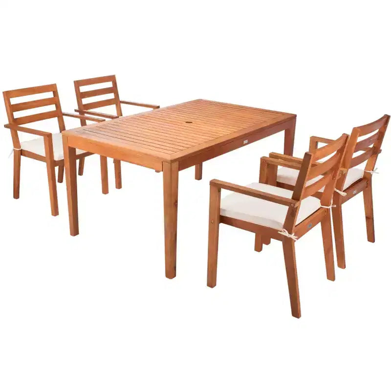 Ensemble de salle à manger Wilming - Intérieur/Extérieur - PAT7065 - Naturel - Safavieh