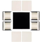 Set da Pranzo Klena 9 Pezzi - Interno/Esterno - PAT9024 - Nero/Beige - Safavieh