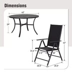 Sedie in acciaio con schienale floreale per esterni Captiva Designs, con spessa imbottitura per seduta e schienale
