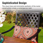 Captiva Designs Ensemble de 5 pièces pour patio extérieur avec table de bar rectangulaire en acier et chaises hautes