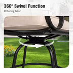 Captiva Designs Ensemble de 5 pièces pour patio extérieur avec table de bar rectangulaire en acier et chaises hautes