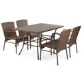 Jiallo Leisure Collection Outdoor Garden Patio Furniture 5PC Dining Set