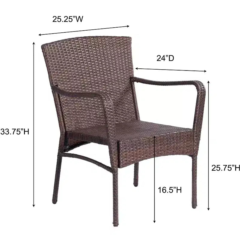 Set da pranzo Jiallo Leisure Collection 5 pezzi per giardino e patio