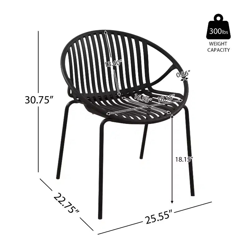 Christopher Knight Home Pablo set da pranzo moderno da 7 pezzi da esterno con sedia impilabile