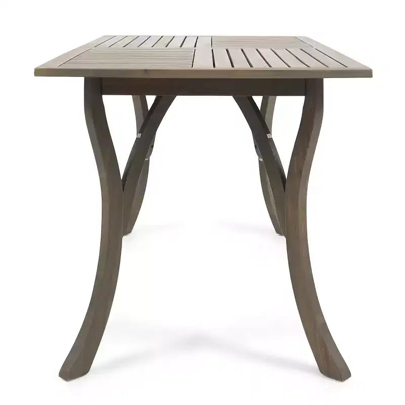 Christopher Knight Home Zain Set da Pranzo da Esterno a 7 Pezzi in Legno di Acacia e Vimini con Cuscini