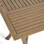 Christopher Knight Home Zain Set da Pranzo da Esterno a 7 Pezzi in Legno di Acacia e Vimini con Cuscini