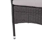 Christopher Knight Home Zain Set da Pranzo da Esterno a 7 Pezzi in Legno di Acacia e Vimini con Cuscini