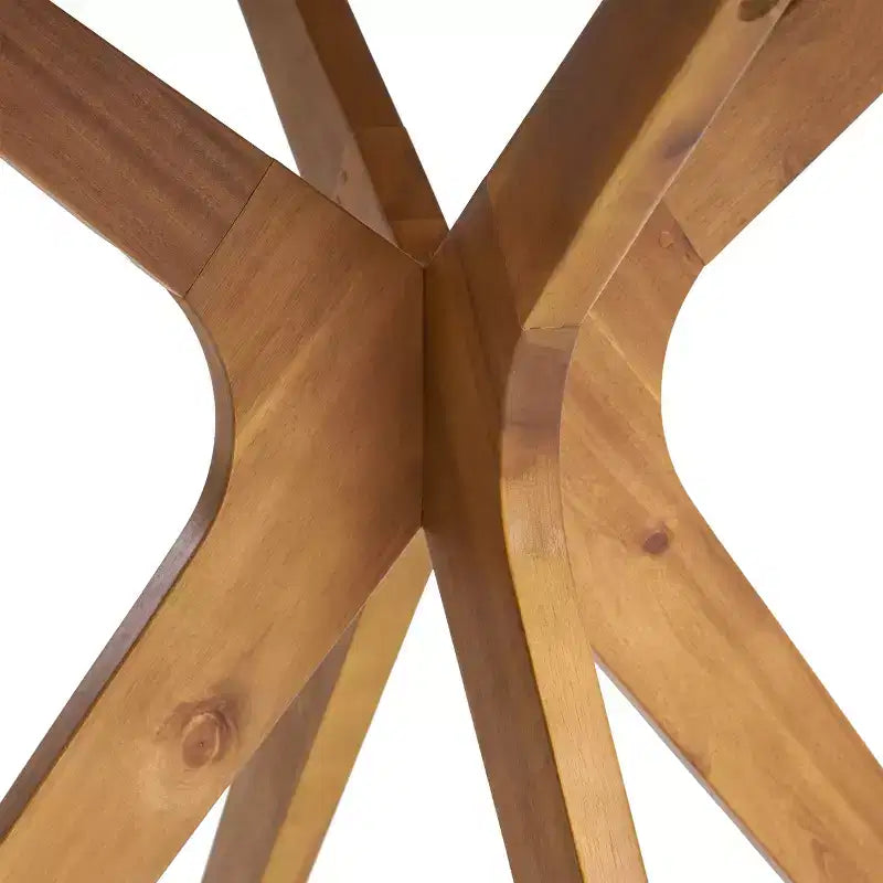 Christopher Knight Home Montserrat Set da Pranzo da Esterno a 5 Pezzi in Legno di Acacia e Vimini con Cuscini, Teak/Multimarrone