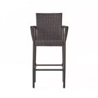 Christopher Knight Home Set Bar Quadrato da Esterno a 5 Pezzi in Vimini Colbin, Marrone Scuro