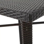 Christopher Knight Home Set Bar Quadrato da Esterno a 5 Pezzi in Vimini Colbin, Marrone Scuro