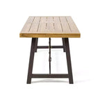 GDFStudio Plauche Set da Pranzo da Esterno in Rattan e Legno di Acacia, 7 Pezzi con Cuscino, Teak/Marrone Multicolore/Beige