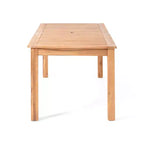 GDFStudio Aloha Set da Pranzo Espandibile da Esterno a 7 Pezzi in Legno di Acacia e Vimini