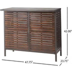 GDFStudio Darnel Set Bar da Esterno a 3 Pezzi in Legno di Acacia, Marrone Scuro