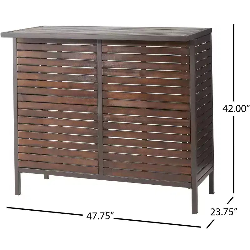 GDFStudio Darnel Set Bar da Esterno a 3 Pezzi in Legno di Acacia, Marrone Scuro