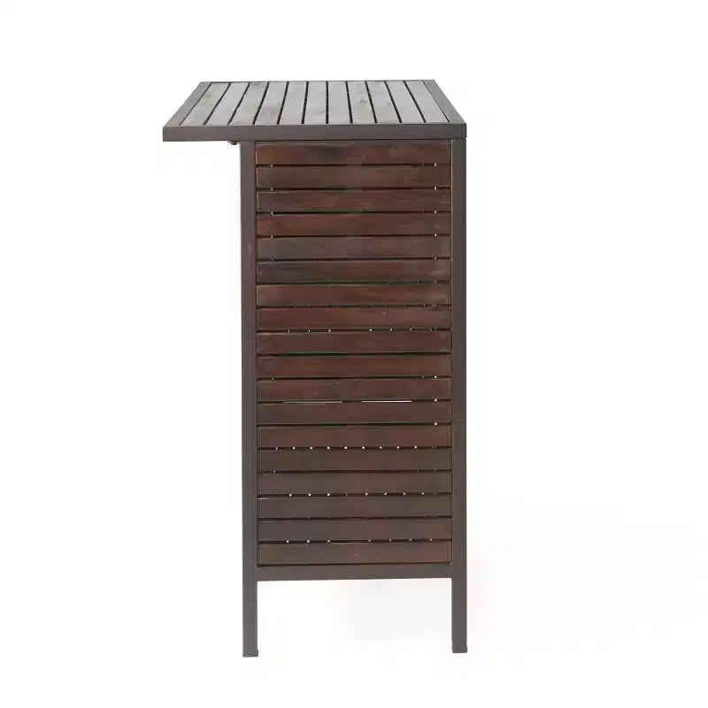 GDFStudio Darnel Set Bar da Esterno a 3 Pezzi in Legno di Acacia, Marrone Scuro