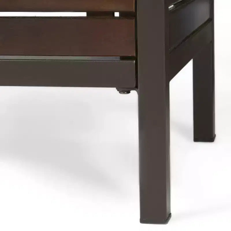 GDFStudio Darnel Set Bar da Esterno a 3 Pezzi in Legno di Acacia, Marrone Scuro
