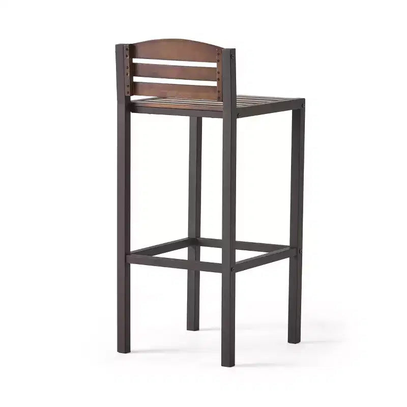 GDFStudio Darnel Set Bar da Esterno a 3 Pezzi in Legno di Acacia, Marrone Scuro