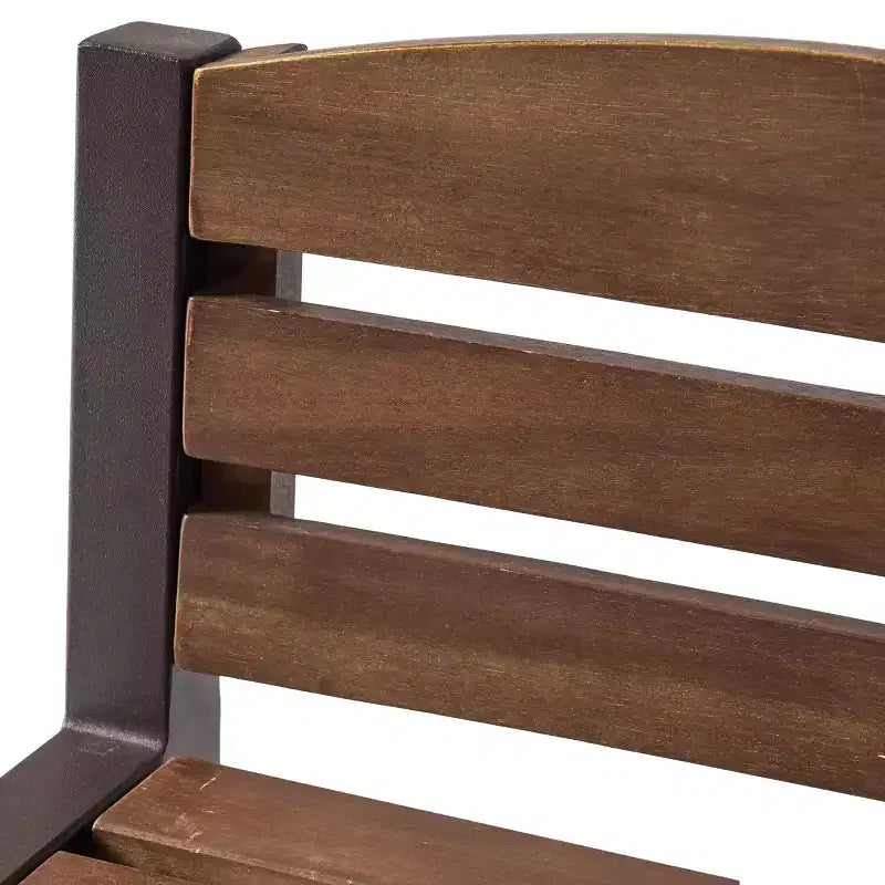 GDFStudio Darnel Set Bar da Esterno a 3 Pezzi in Legno di Acacia, Marrone Scuro