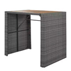 Set da bar da esterno Whisen a 5 pezzi in vimini di rattan PE con tavolo pieghevole e cuscini
