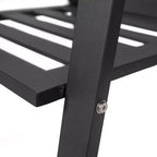 LeisureMod Chelsea Set da Pranzo da Giardino 5 Pezzi, Tavolo da Pranzo Rotondo in Alluminio da 48 pollici e 4 Sedie da Pranzo con Braccioli