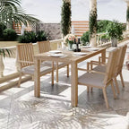 Heynemo Set da pranzo da esterno 5 pezzi, tavolo da pranzo da esterno in alluminio con 4 sedie e cuscini rimovibili per prato, giardino, cortile