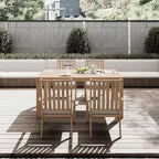 Heynemo Set da pranzo da esterno 5 pezzi, tavolo da pranzo da esterno in alluminio con 4 sedie e cuscini rimovibili per prato, giardino, cortile