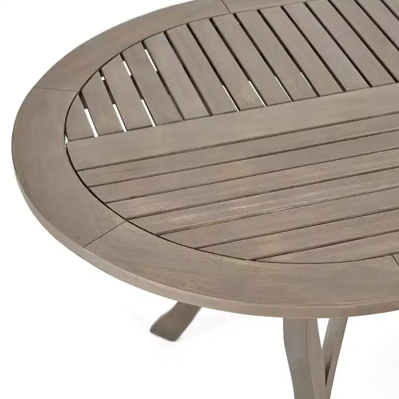 GDFStudio Zhana Ensemble de salle à manger d'extérieur 7 pièces en bois d'acacia avec coussins