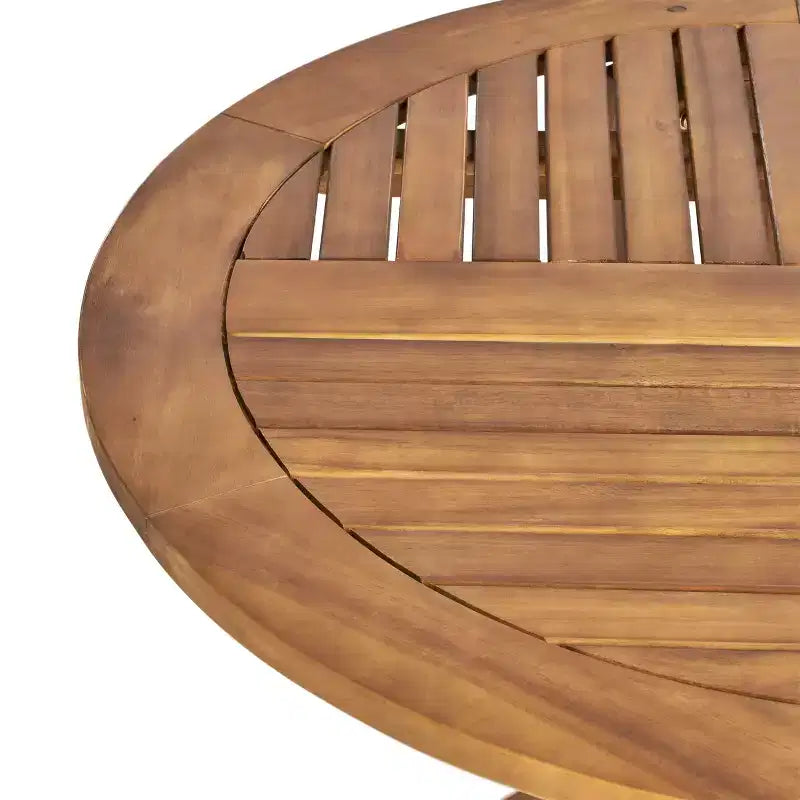 GDFStudio Zhana Ensemble de salle à manger d'extérieur 7 pièces en bois d'acacia avec coussins